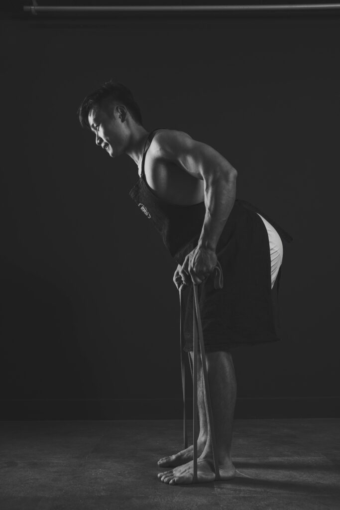 Resistance band home workout setup for busy working professionals